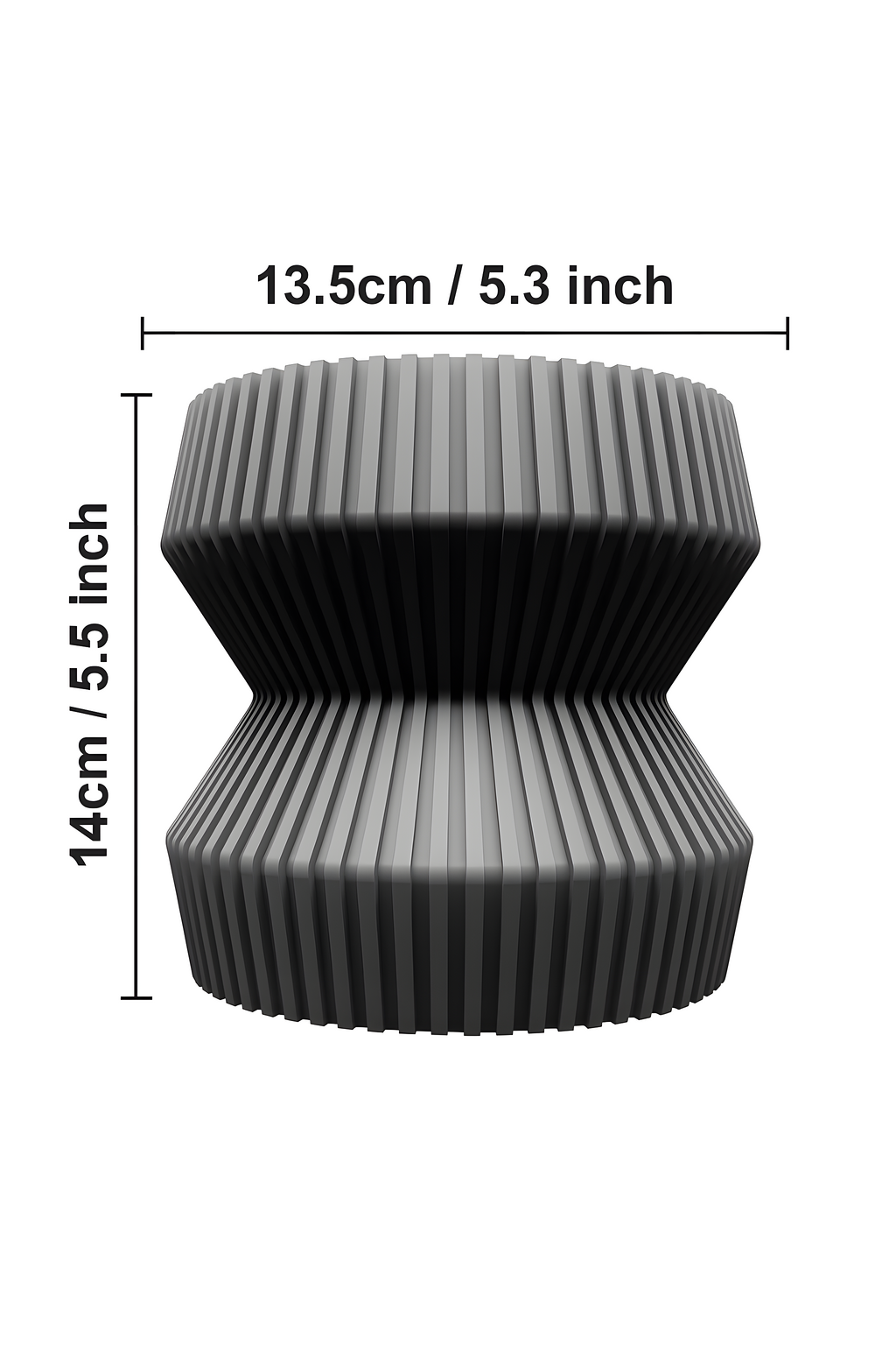 Modern 3D Printed Geometric Planter Pot with Drainage Hole | 13.5 cm Indoor Plant Pot
