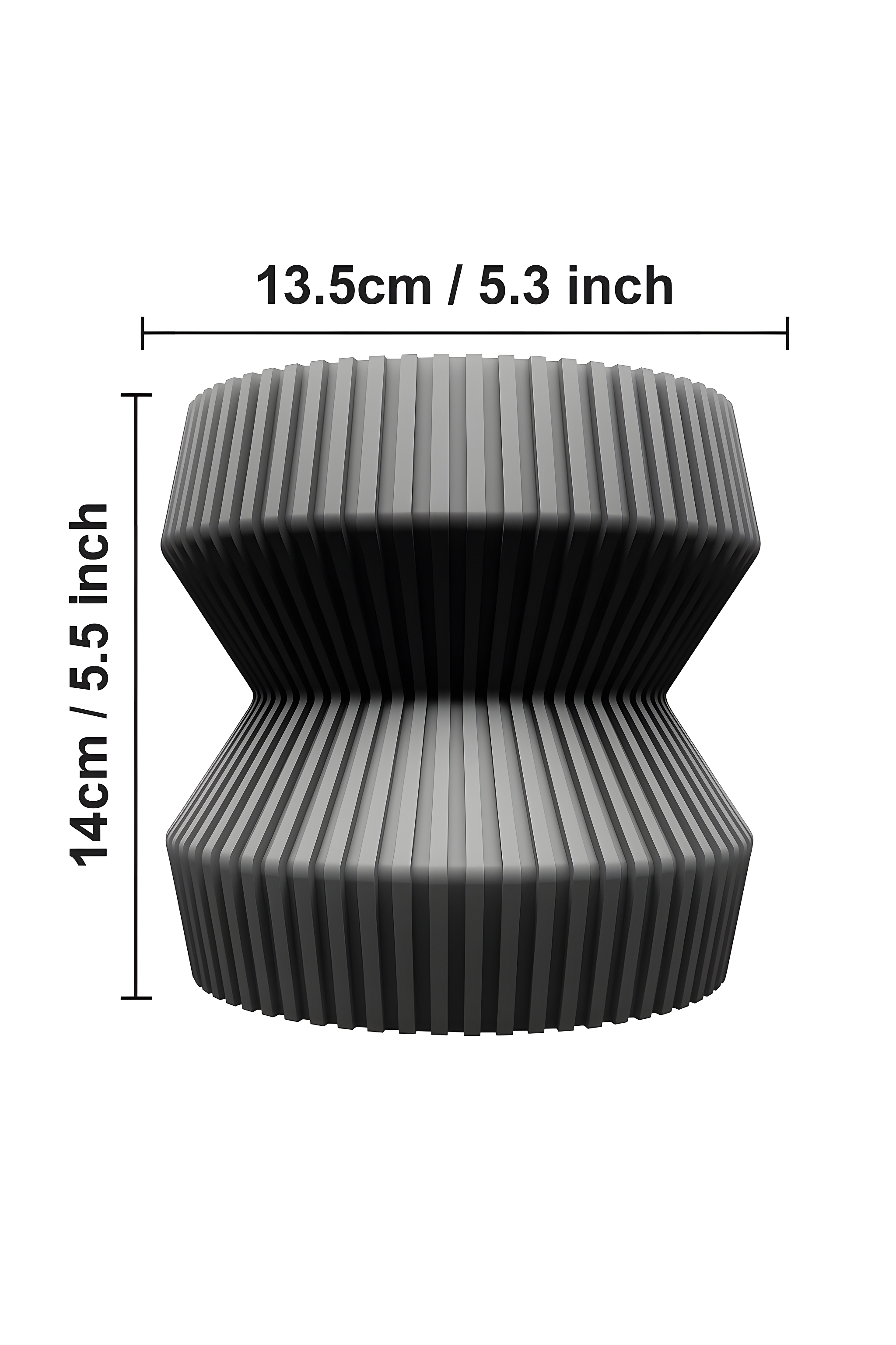 Modern 3D Printed Geometric Planter Pot with Drainage Hole | 13.5 cm Indoor Plant Pot