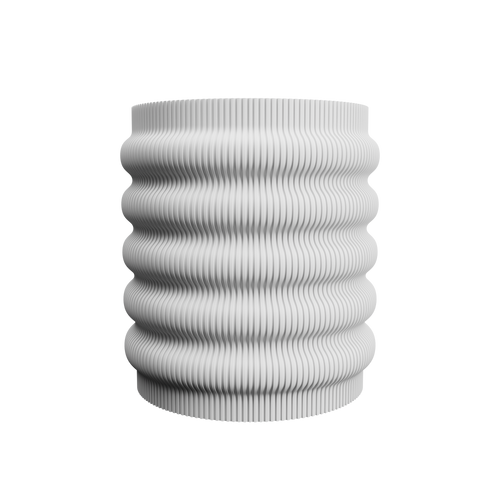 3D Printed Planter with Drainage Hole – 12cm Indoor Plant Pot