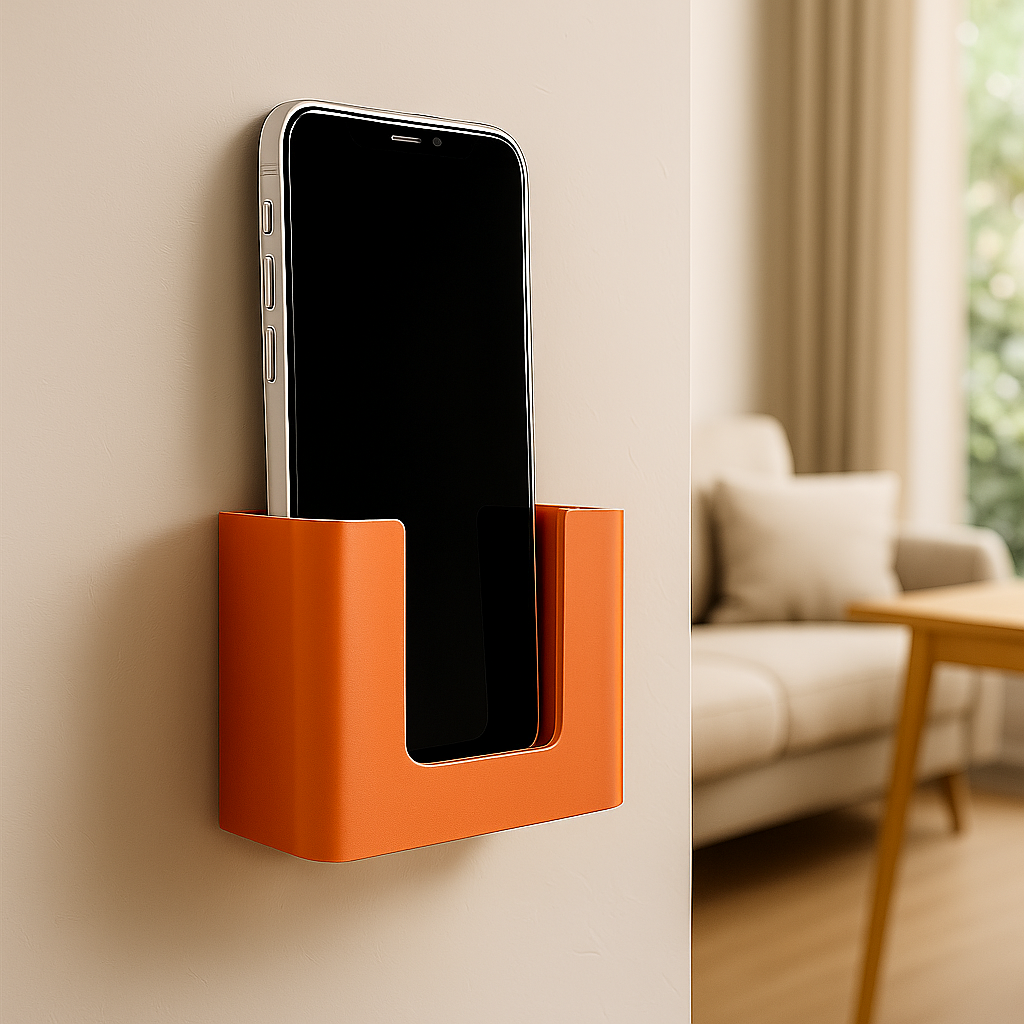 3D Printed Wall Mounted Mobile Phone Holder