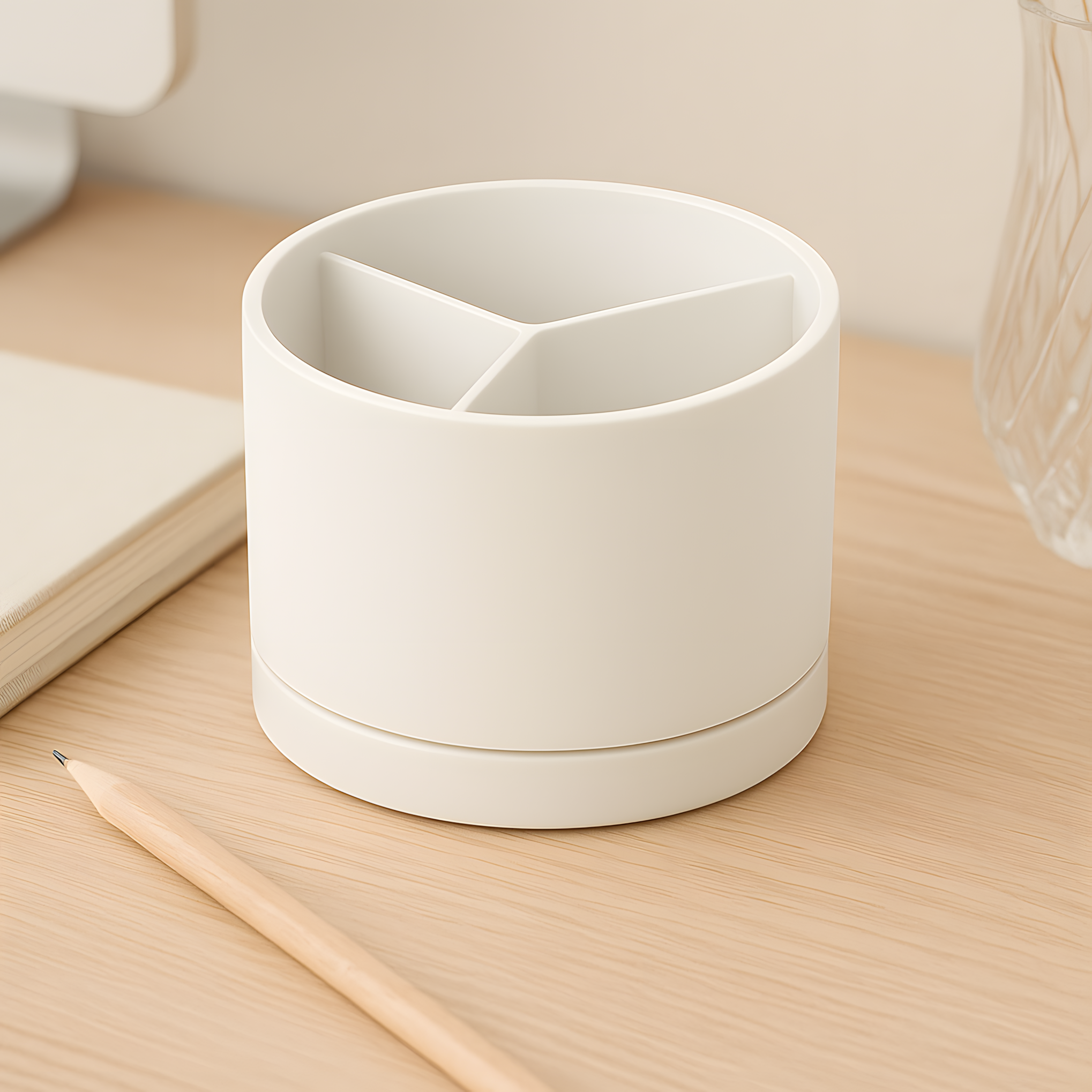 Round Desk Organizer for Study & Office Table