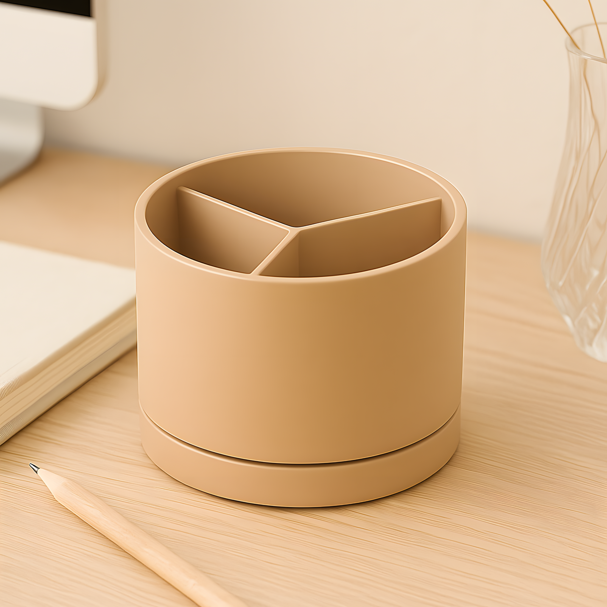 Round Desk Organizer for Study & Office Table