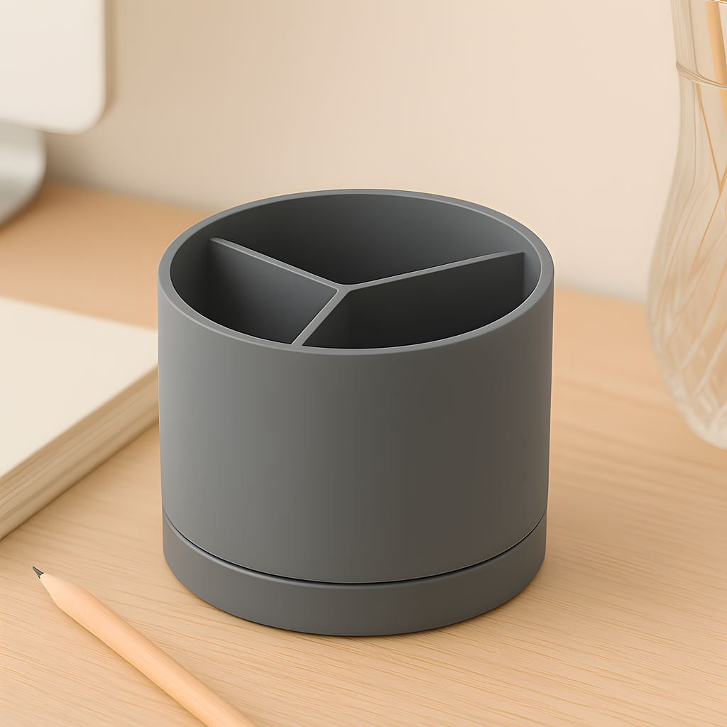 Round Desk Organizer for Study & Office Table