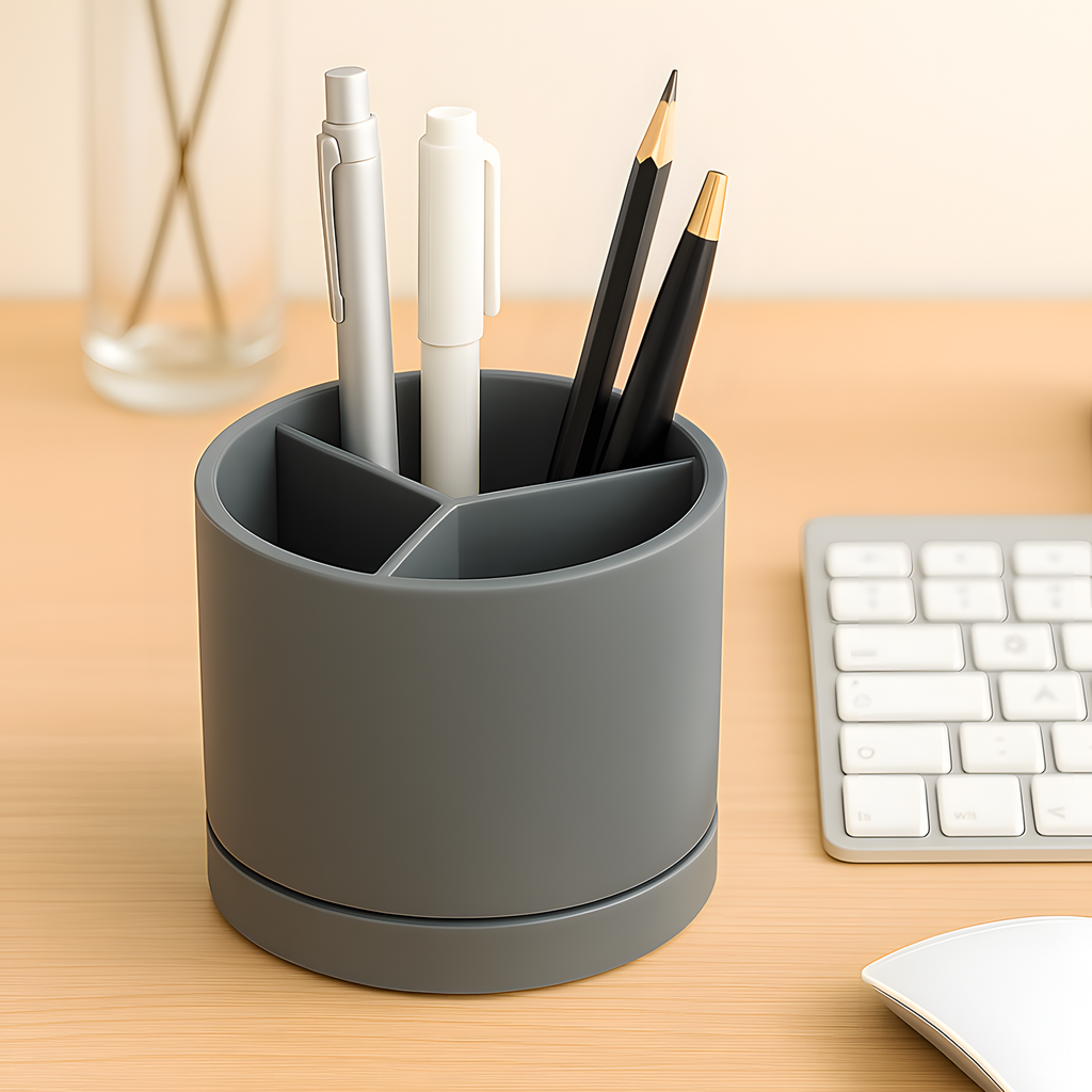Round Desk Organizer for Study & Office Table