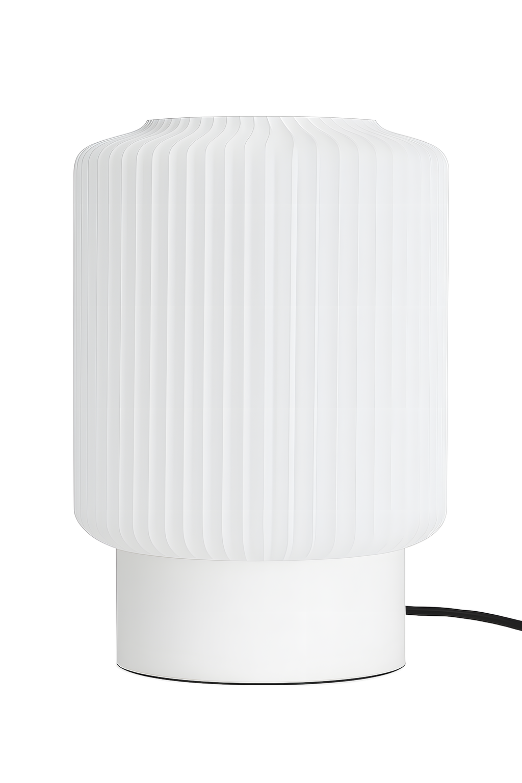 Modern Table Lamp for Bedroom & Living Room | Warm Ambient Light | Ribbed Lampshade Design | E27 Bulb Holder (Bulb Not Included) | Bedside Night Lamp for Home Décor