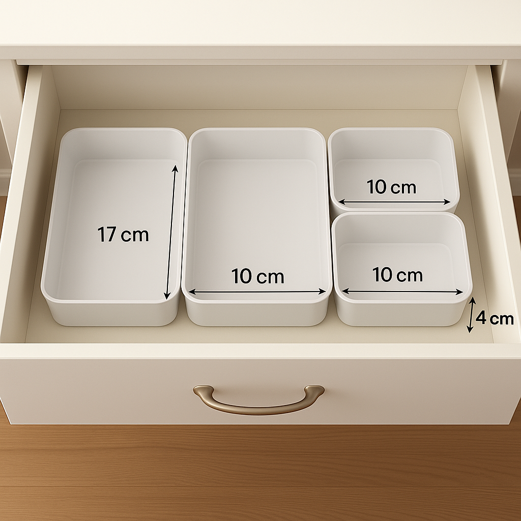 White Drawer Organisers Set