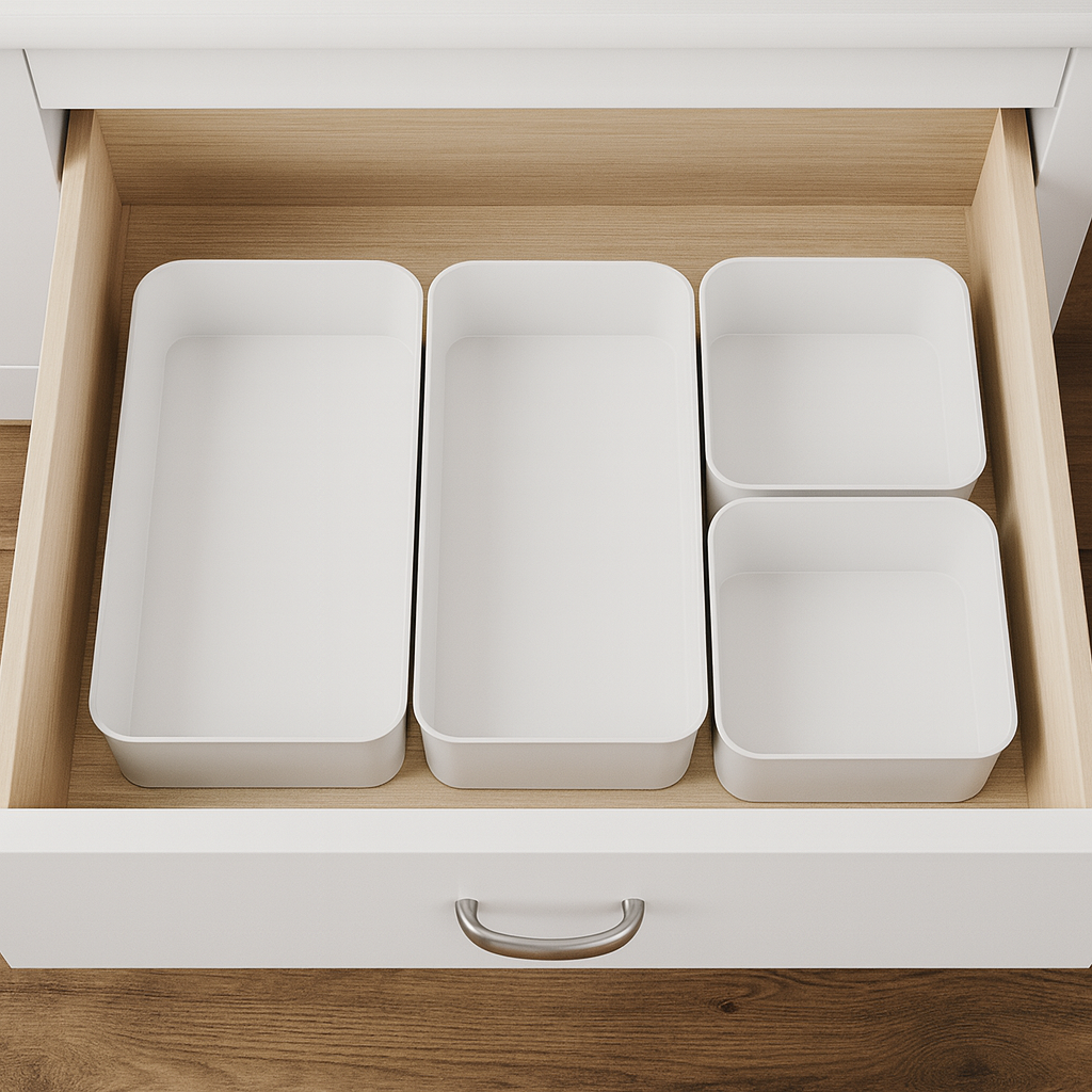 White Drawer Organisers Set