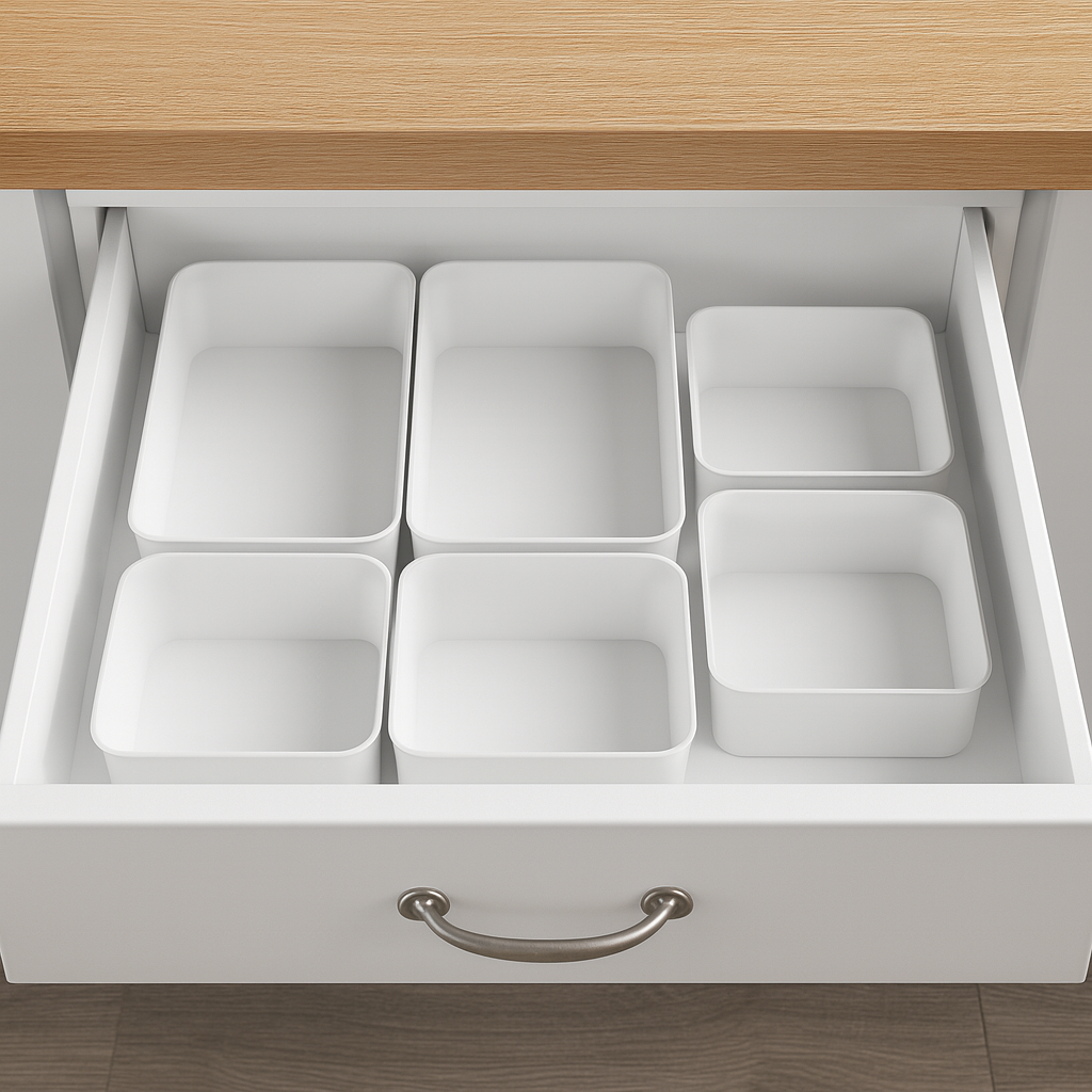 White Drawer Organisers Set