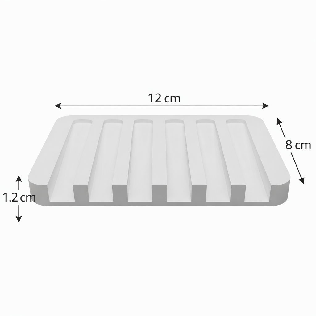 Plastic Soap Holder Dish with Drainage Grooves