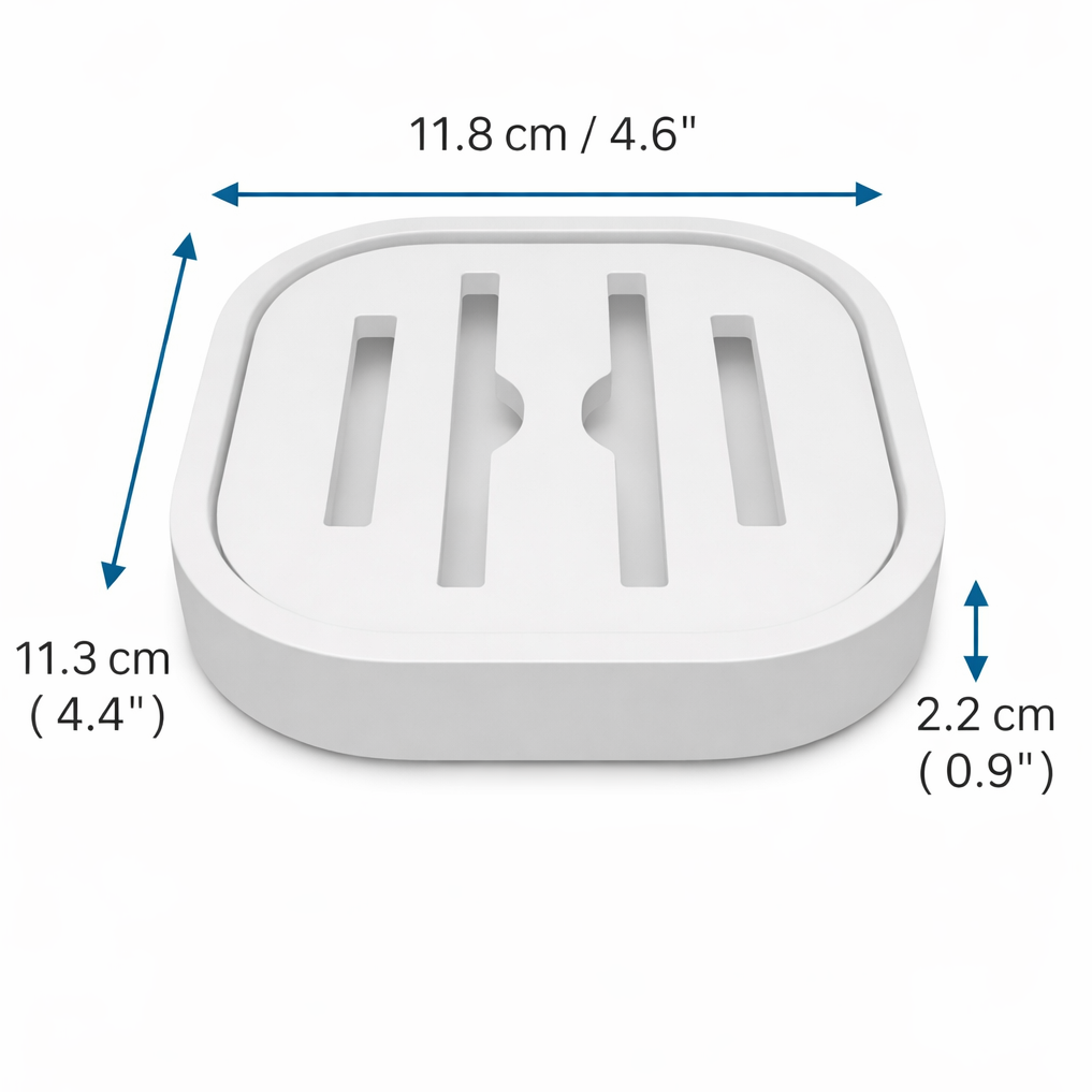 Modern Soap Holder for Bathroom – Self Draining Soap Dish with Removable Tray