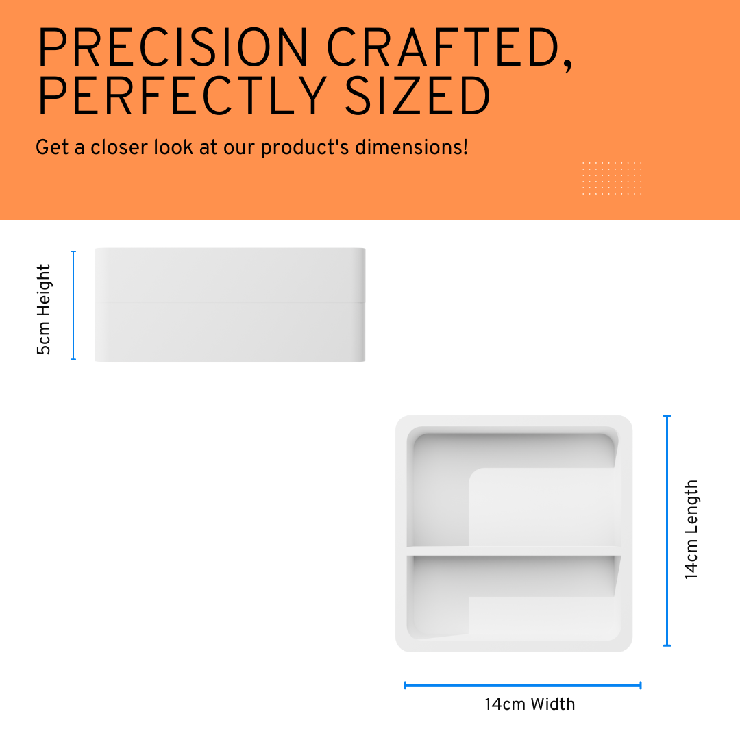 White Tray Stacked Desk Organizer