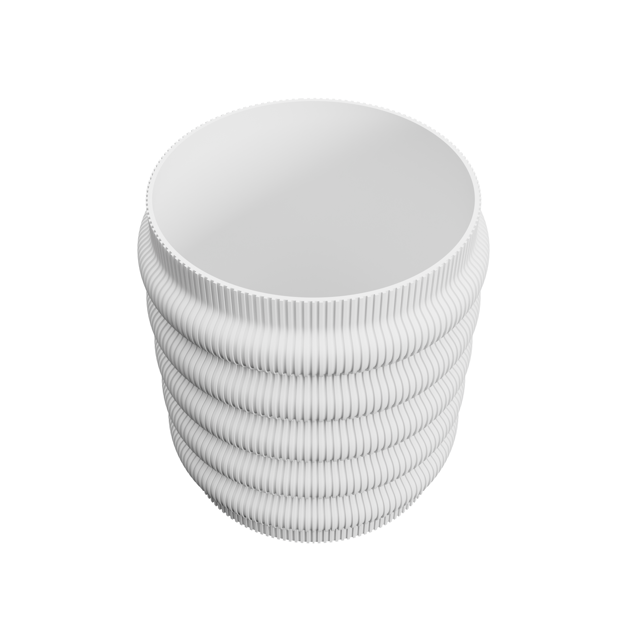 3D Printed Planter with Drainage Hole – 12cm Indoor Plant Pot