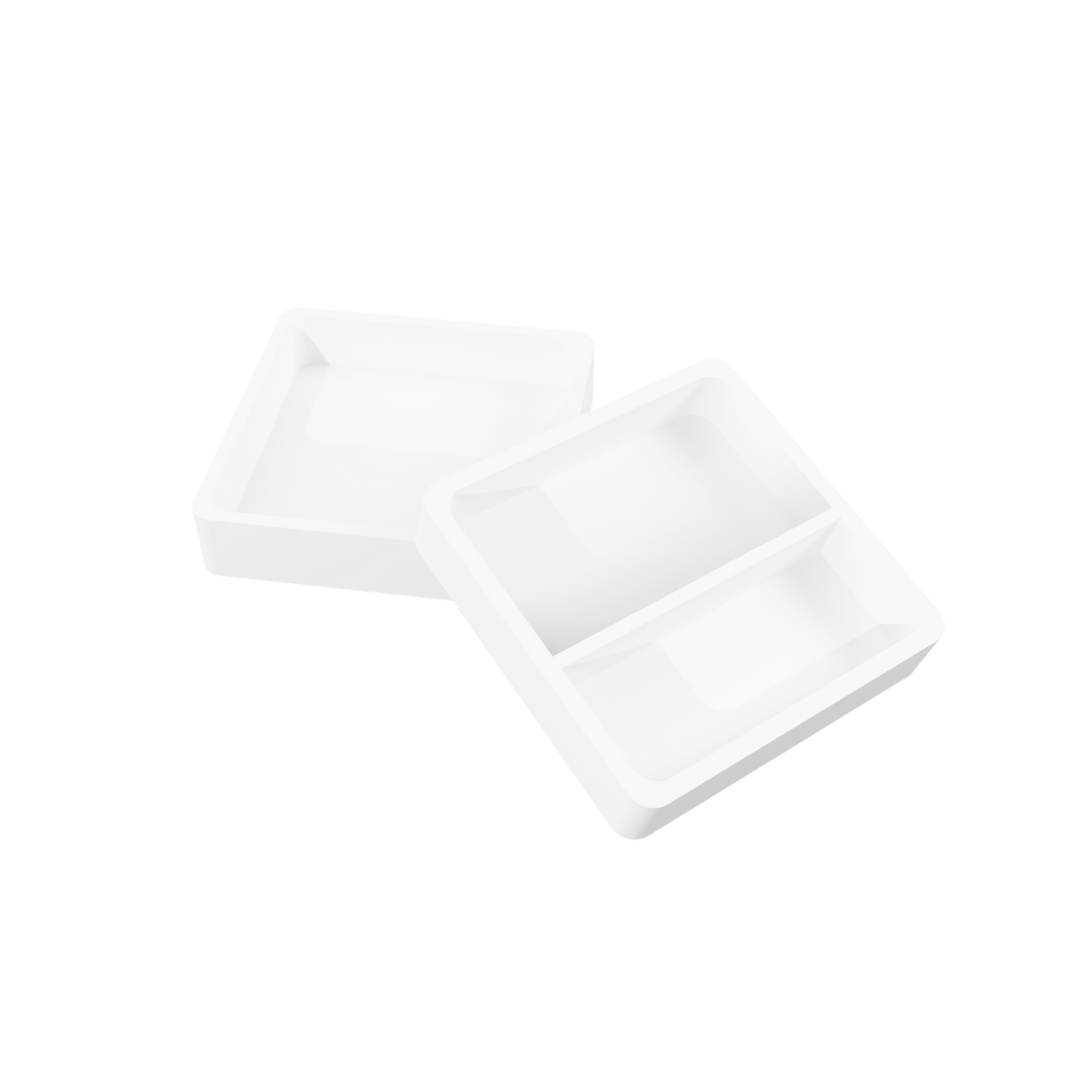 White Tray Stacked Desk Organizer