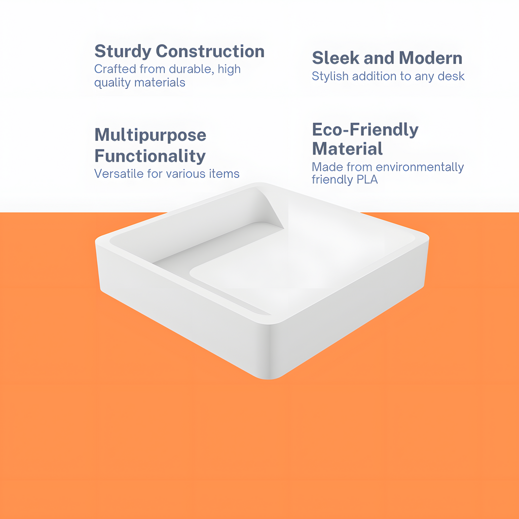 White Tray Multifunctional Desk Organizer