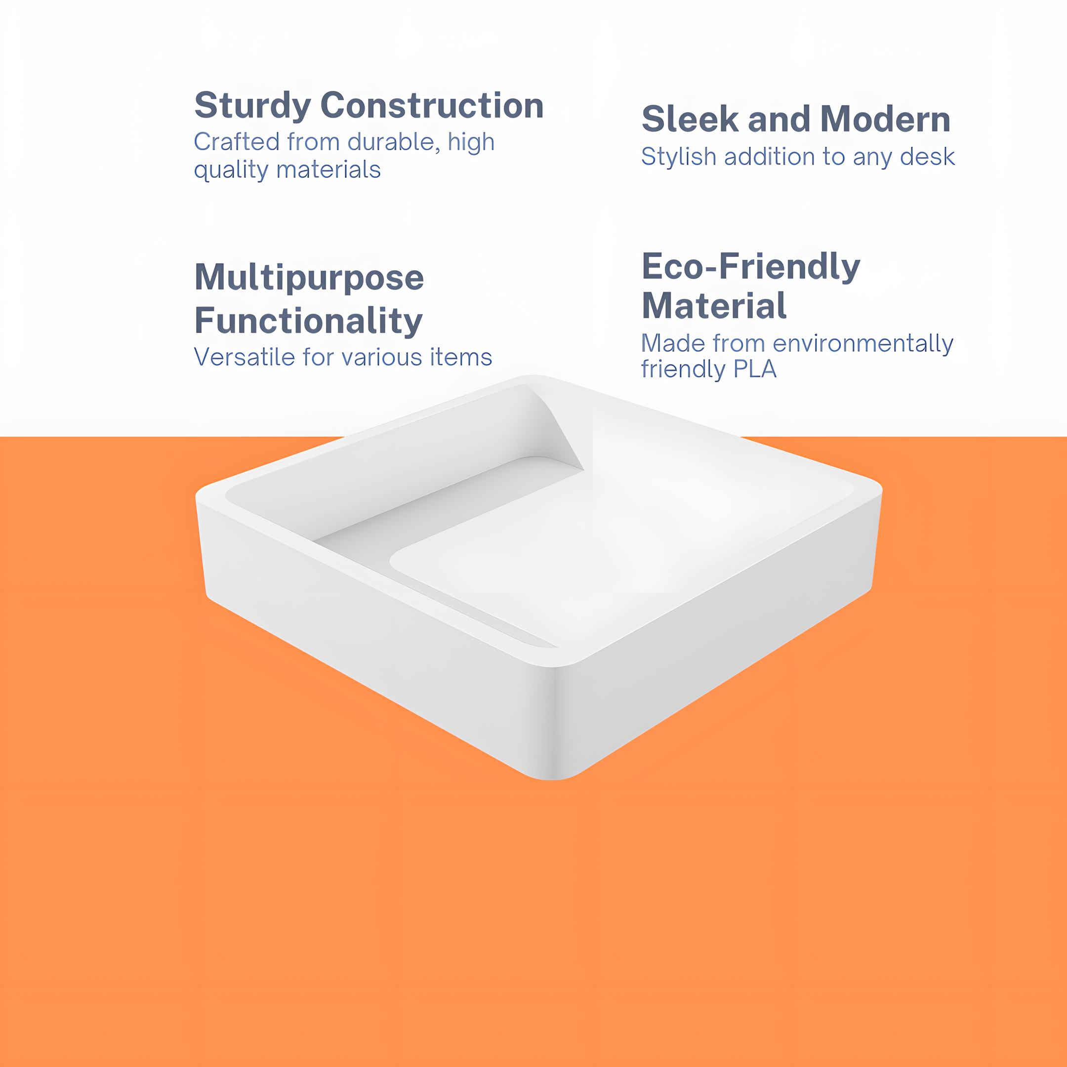 White Tray Multifunctional Desk Organizer