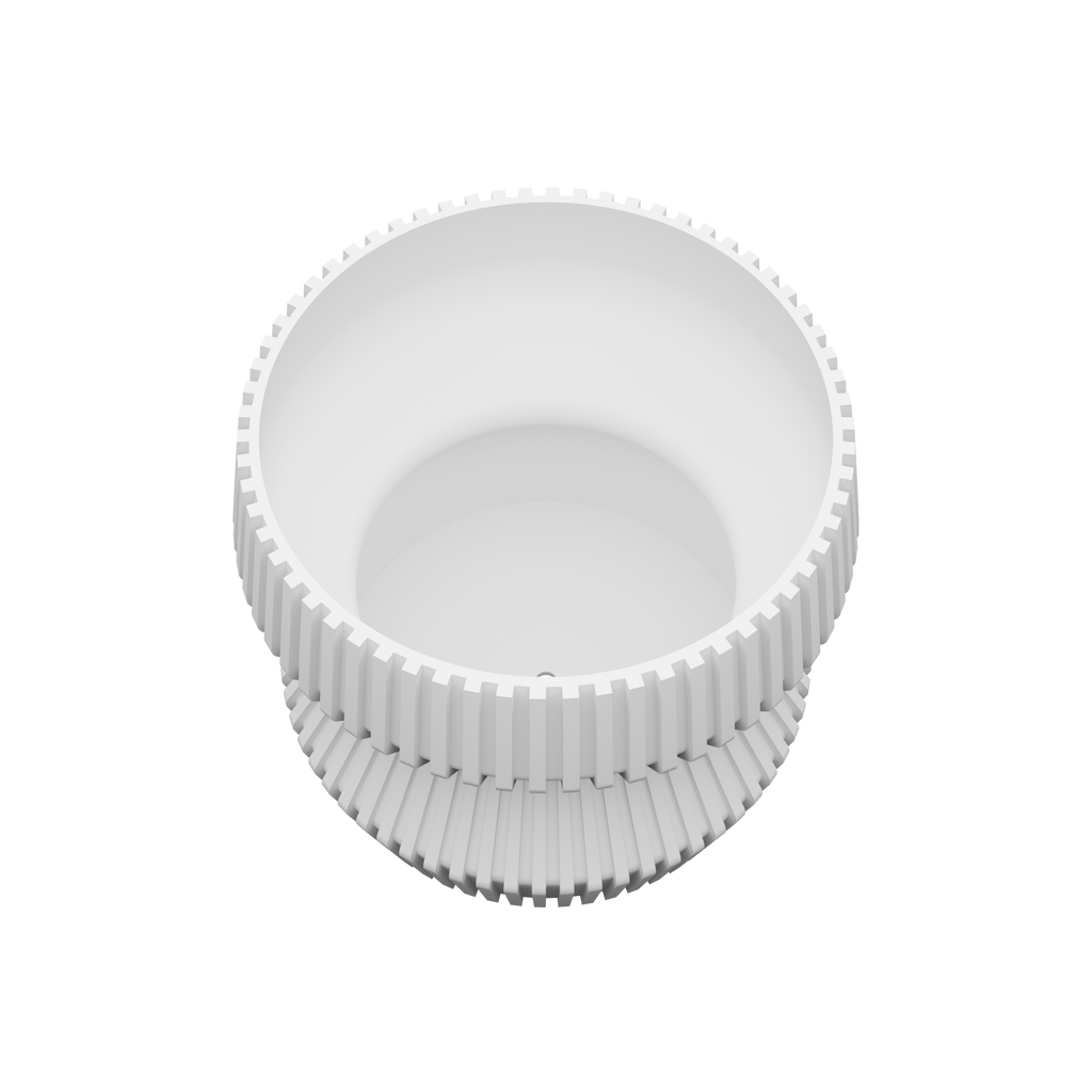 Modern 3D Printed Geometric Planter Pot with Drainage Hole | 13.5 cm Indoor Plant Pot