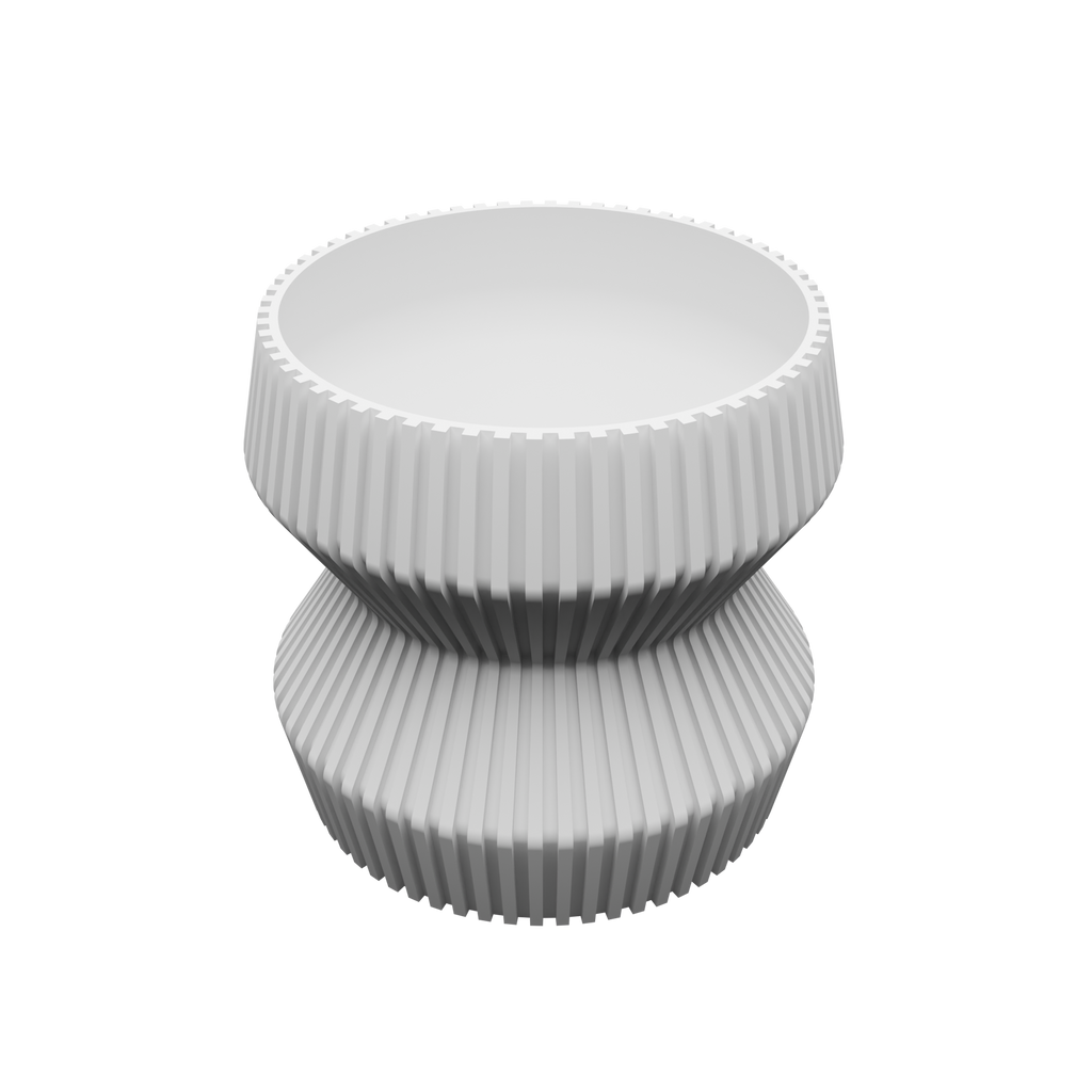 Modern 3D Printed Geometric Planter Pot with Drainage Hole | 13.5 cm Indoor Plant Pot