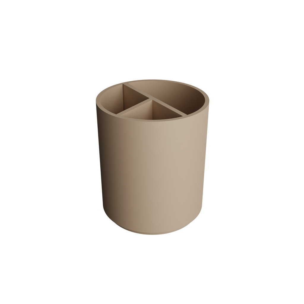 3D Printed Round Desk Organizer with Compartments