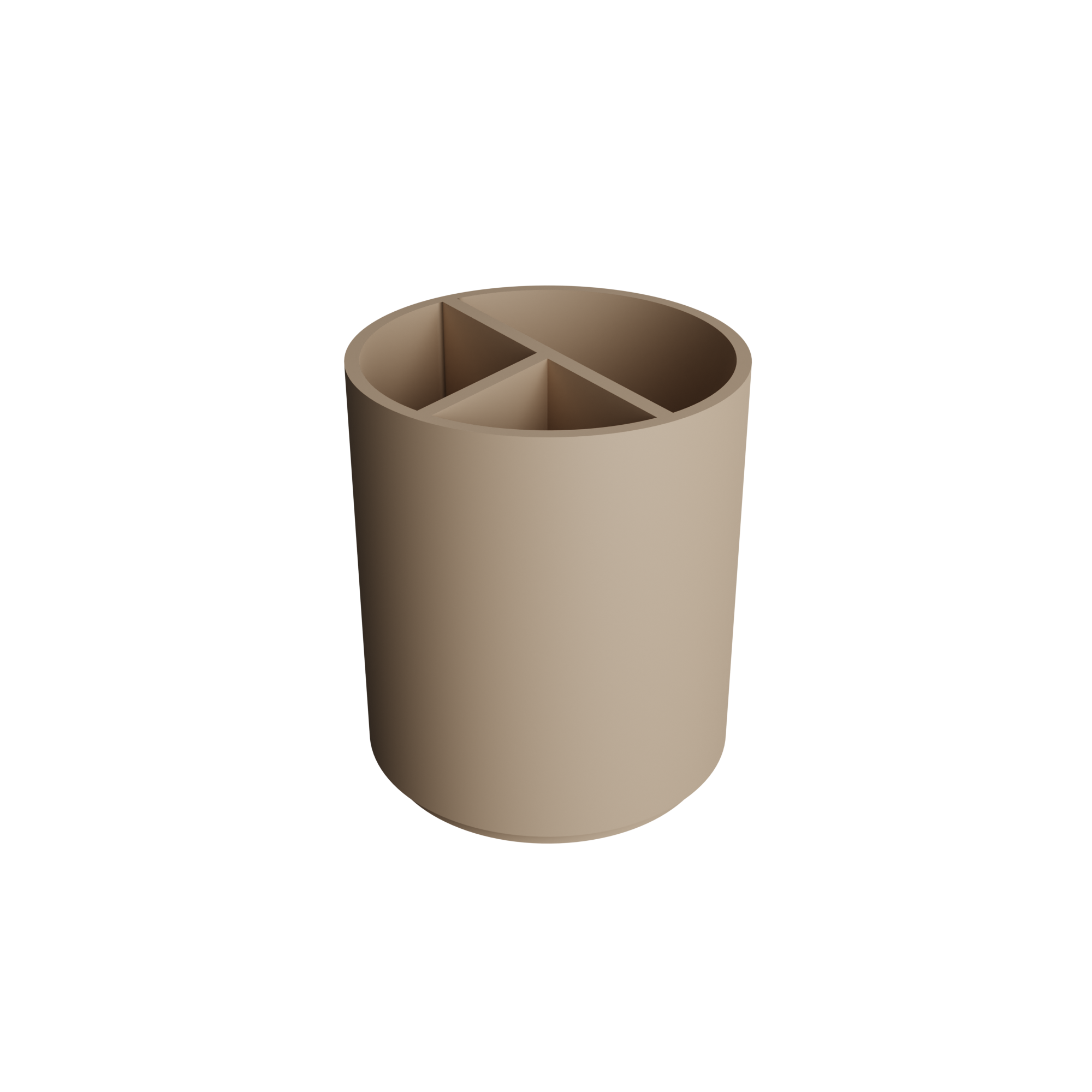 3D Printed Round Desk Organizer with Compartments