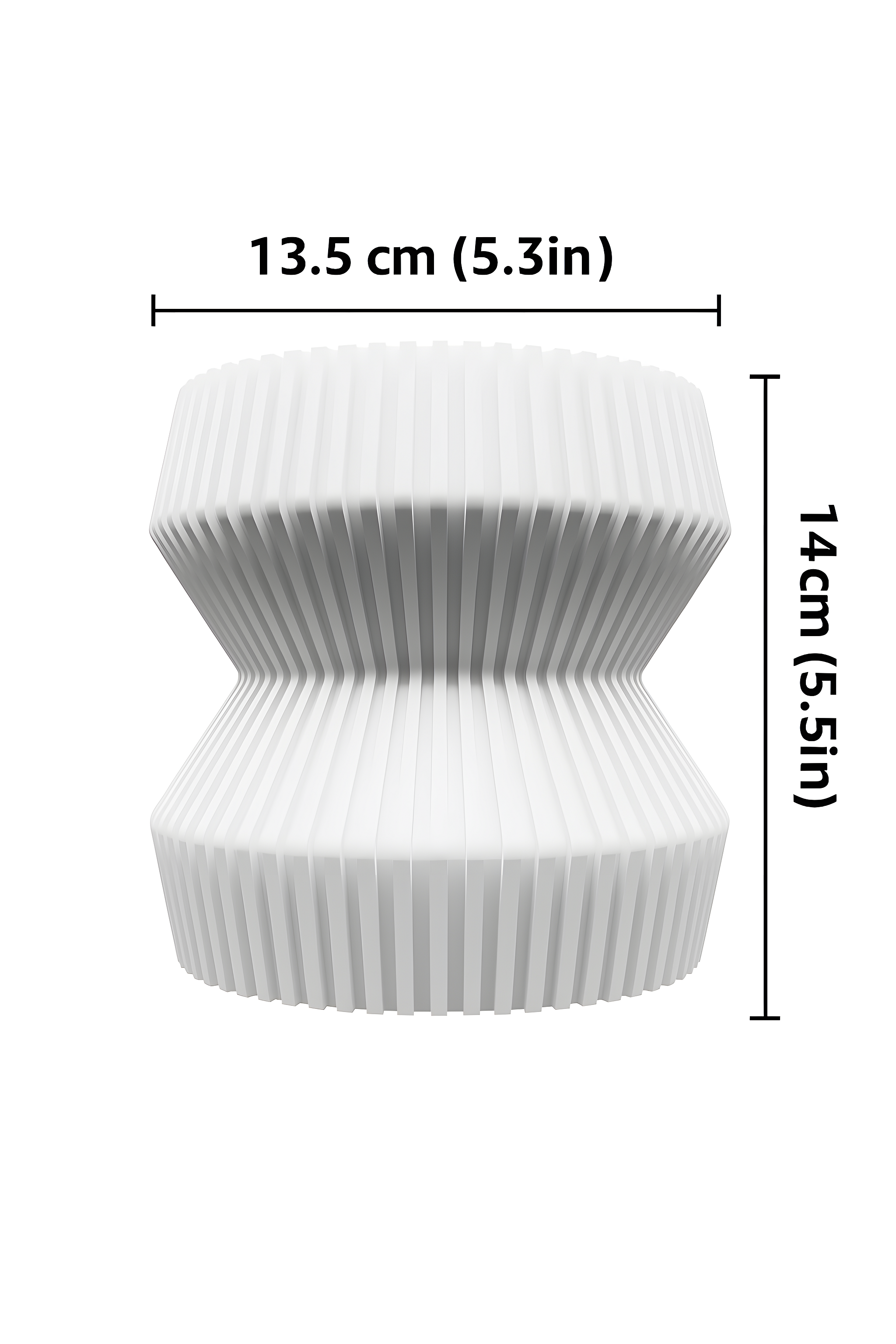 Modern 3D Printed Geometric Planter Pot with Drainage Hole | 13.5 cm Indoor Plant Pot