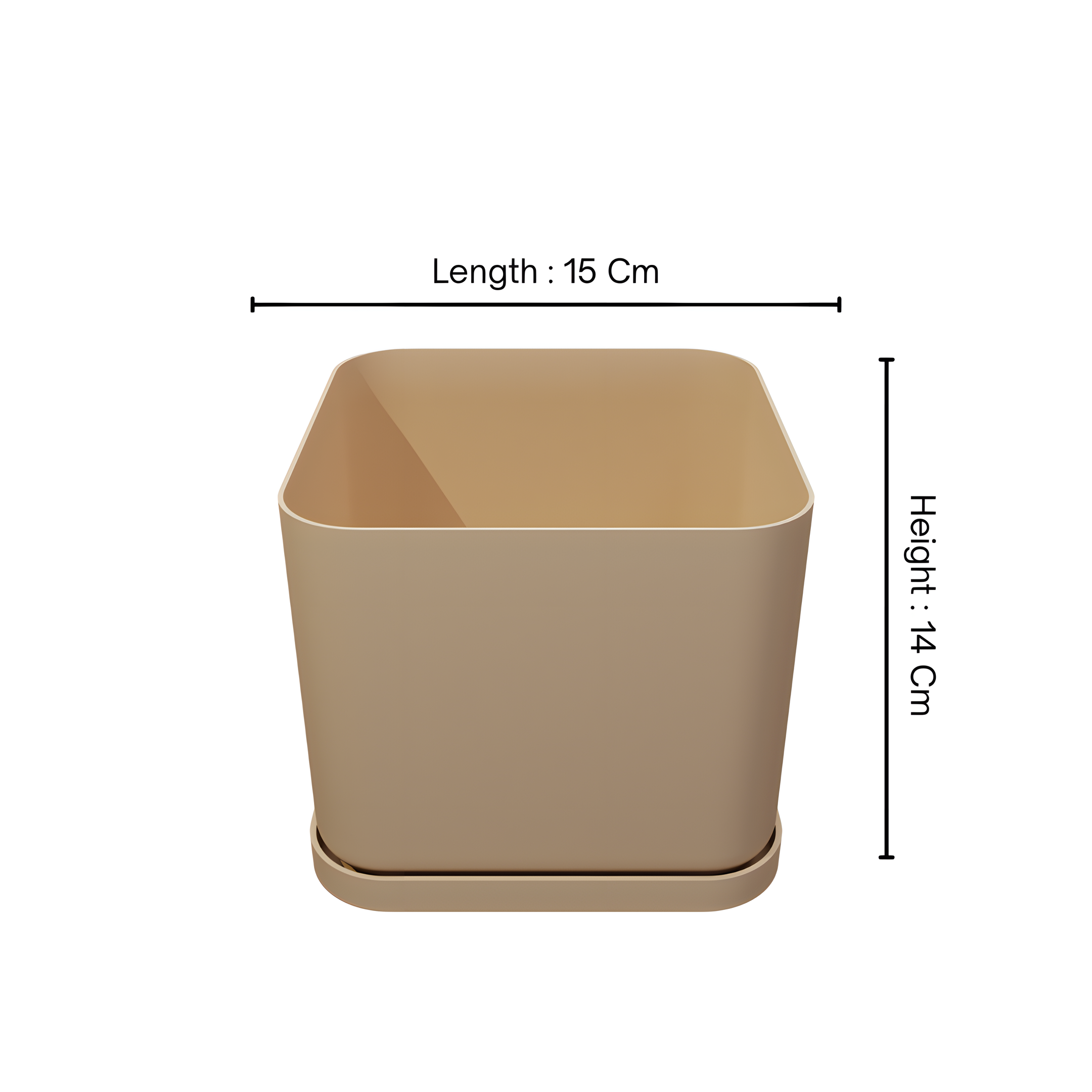 3D Printed Square Planter with Tray