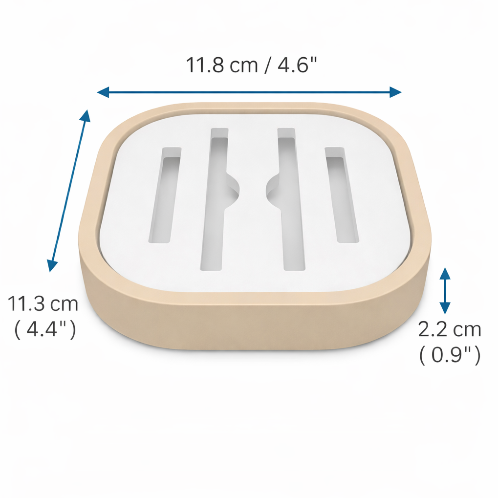 Modern Soap Holder for Bathroom – Self Draining Soap Dish with Removable Tray