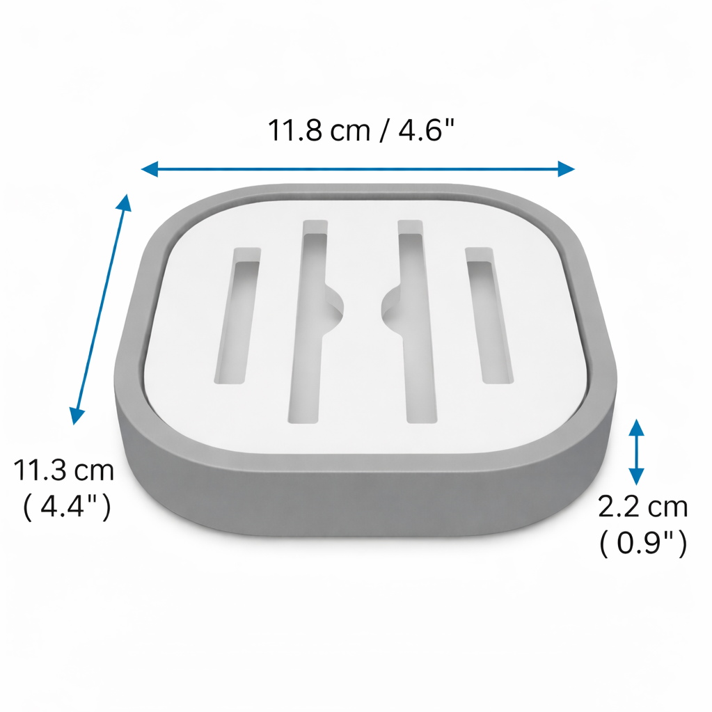 Modern Soap Holder for Bathroom – Self Draining Soap Dish with Removable Tray