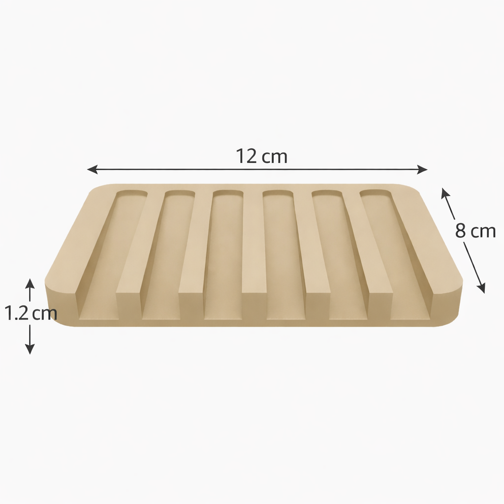 Plastic Soap Holder Dish with Drainage Grooves